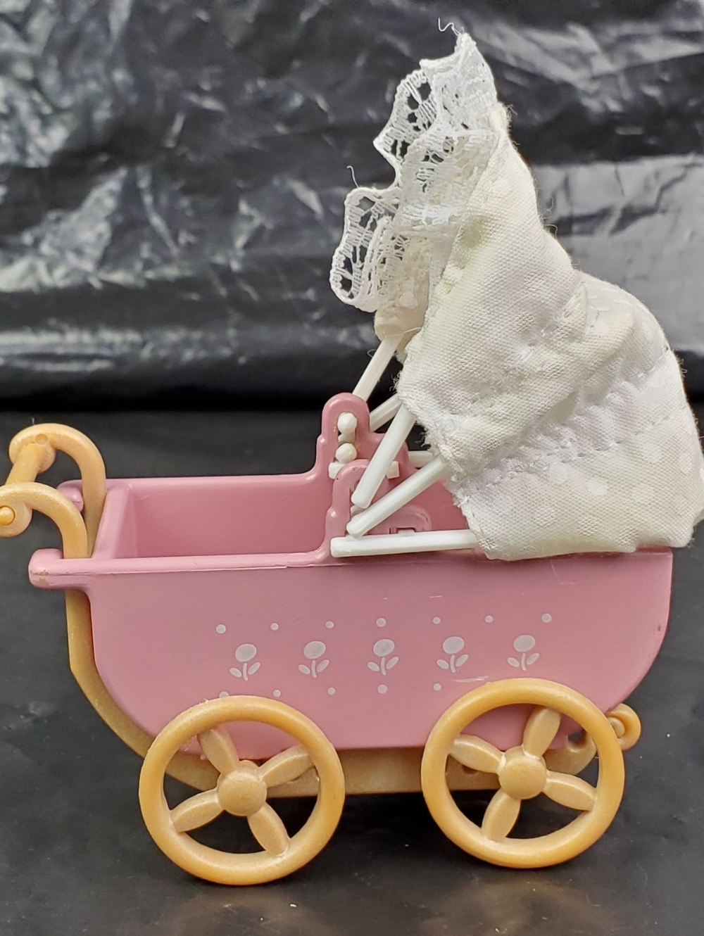 Sylvanian Families Calico Critters Epoch 3" Stroller Pram Baby Carriage - GUC